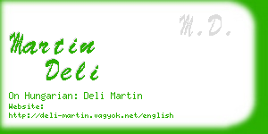 martin deli business card